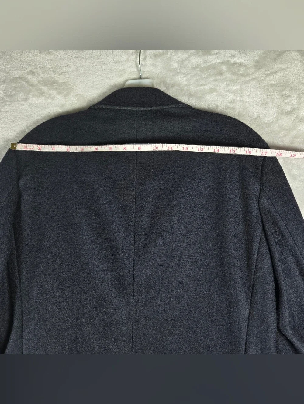 Uniqlo Wool Blended Jersey Jacket Blazer Size Medium Dark Navy Blue Patch Pocket